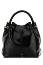 CHLOE Mini Black Leather Bucket Handbag