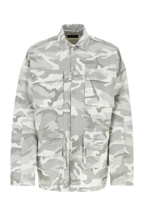 BALENCIAGA Printed Cotton Camouflage Shirt for Men