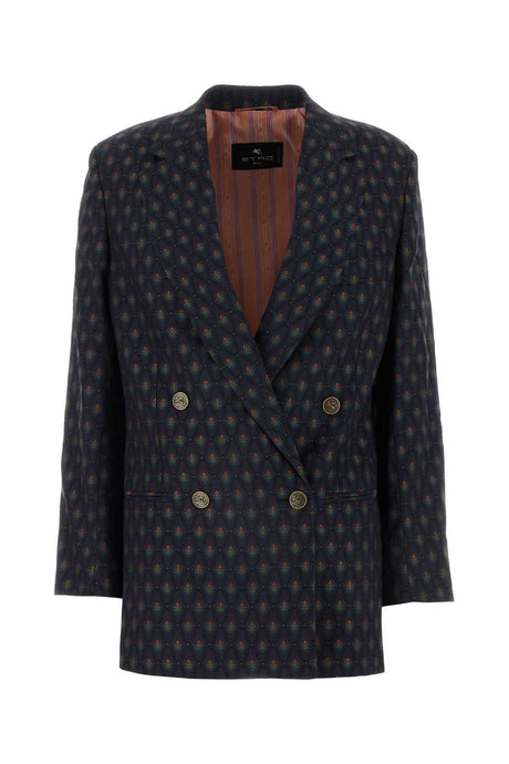 ETRO Mini Embroidered Wool Blend Blazer for Women