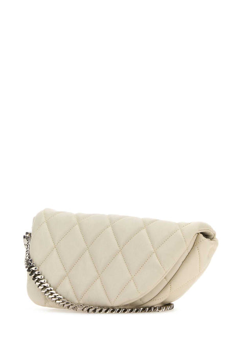 BURBERRY Mini White Leather Shield Lock Shoulder Bag