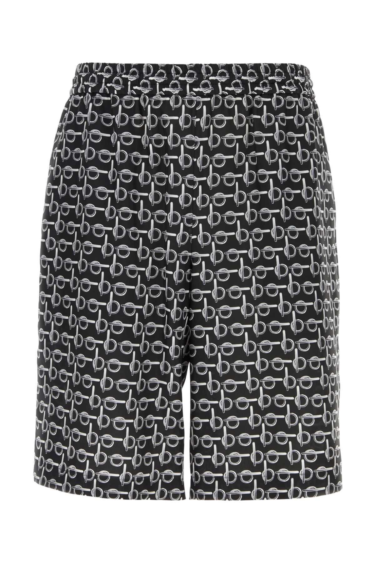 BURBERRY Printed Silk Bermuda Shorts for Men