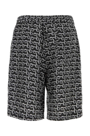 BURBERRY Printed Silk Bermuda Shorts for Men