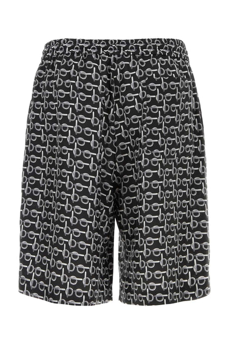 BURBERRY Printed Silk Bermuda Shorts for Men