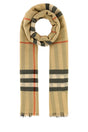 BURBERRY Embroidered Wool Scarf - 200 cm x 90 cm