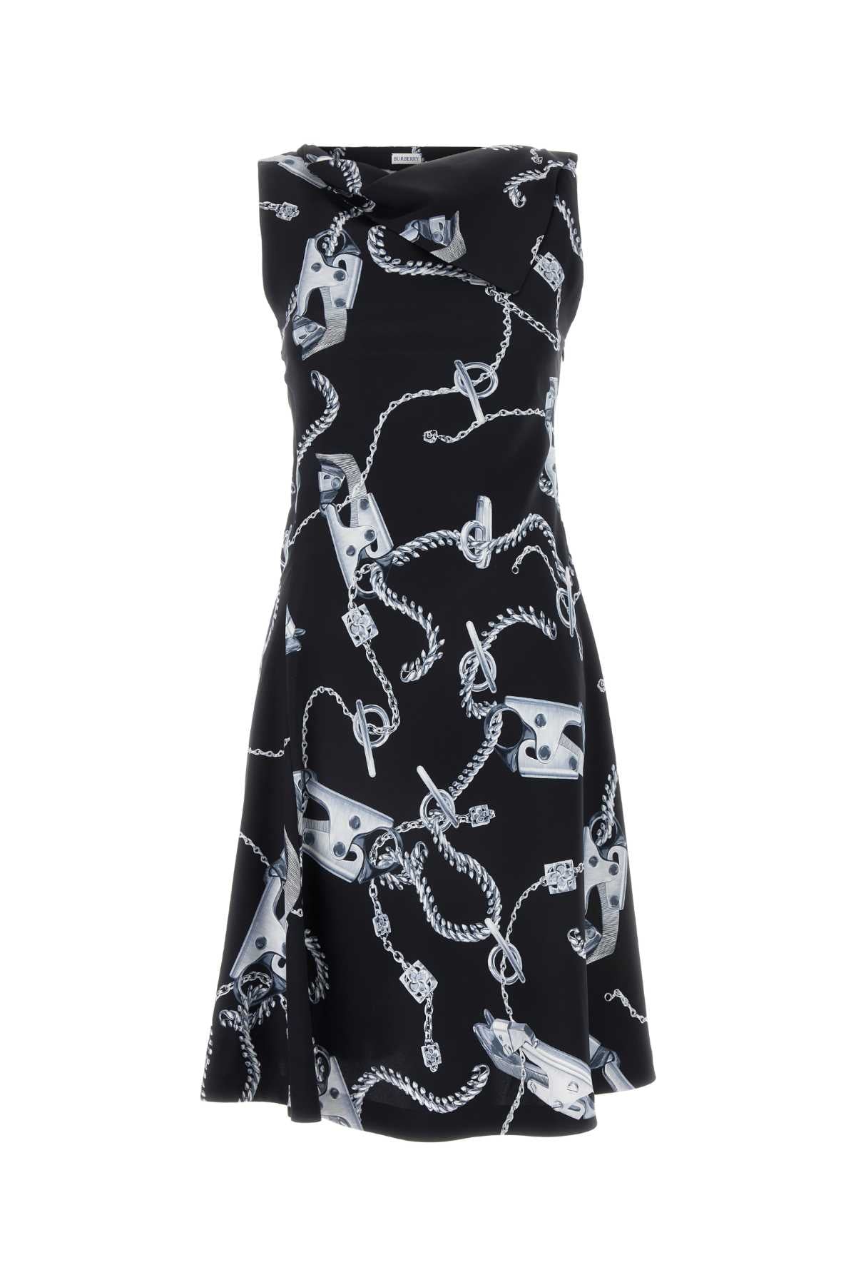 BURBERRY Printed Viscose Mini Dress