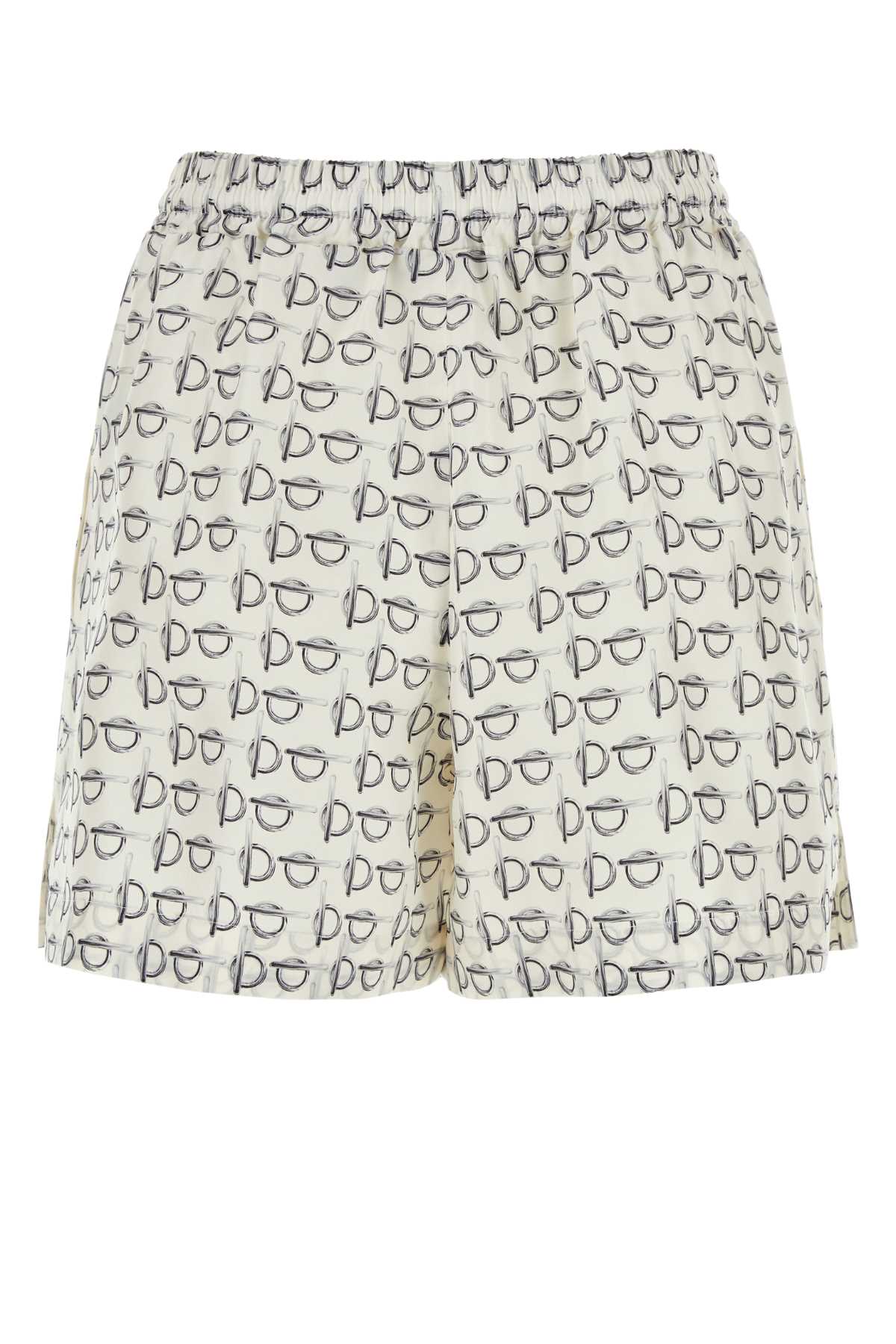 BURBERRY Printed Silk Mini Shorts for Women