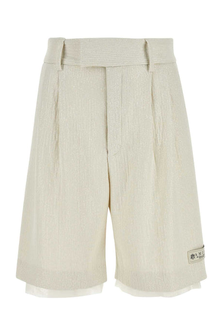 AMIRI Ivory Stretch Polyester Bermuda Shorts