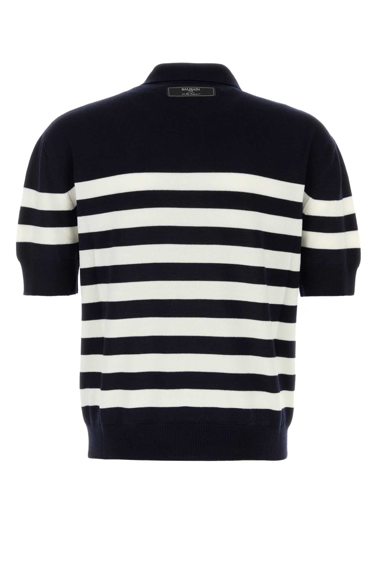 BALMAIN Embroidered Wool Polo Shirt for Men