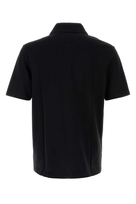 BALMAIN Classic Black Piquet Polo Shirt for Men