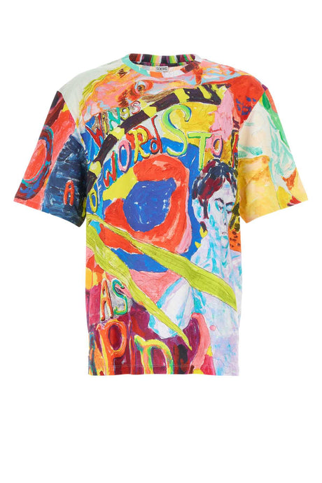 LOEWE Multicolor Printed Oversize T-Shirt for Men