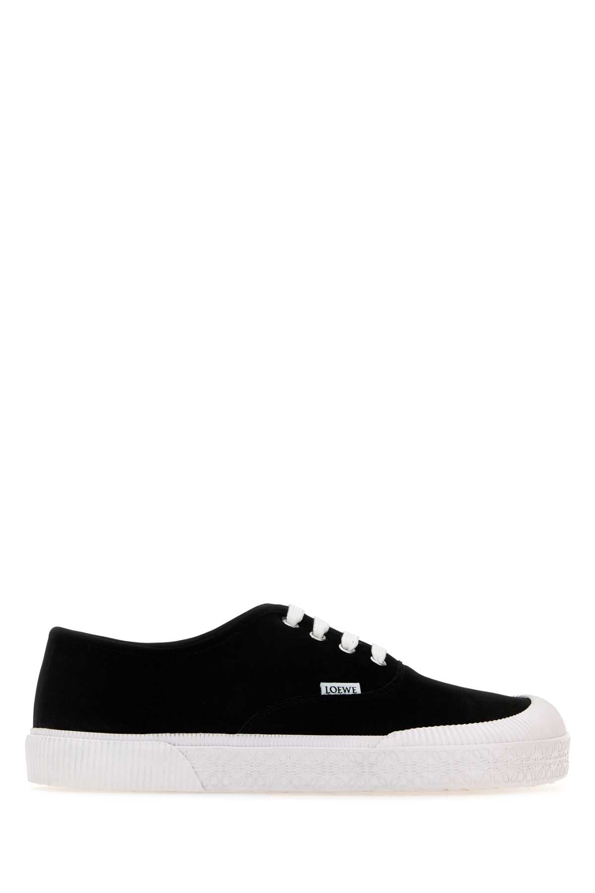 LOEWE Men's Black Suede Terra Vulca Sneaker