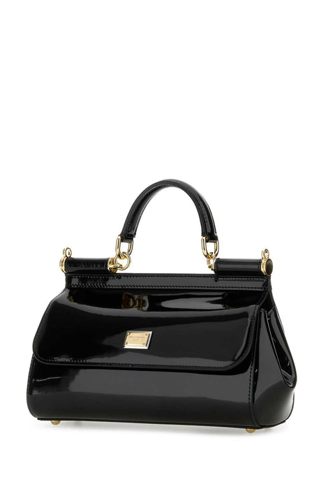 DOLCE & GABBANA Chic Black Leather Medium Handbag