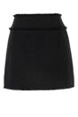 DOLCE & GABBANA Chic Black Tweed Mini Skirt