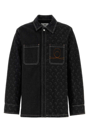 MARINE SERRE Oversized Black Denim Shirt for Men