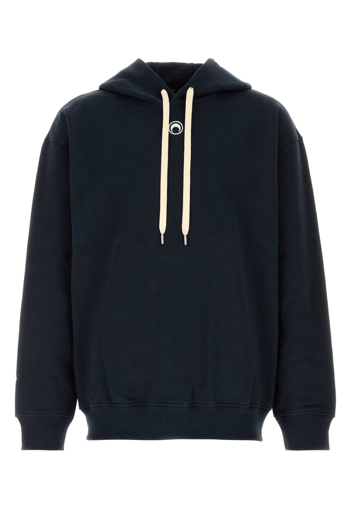 MARINE SERRE Navy Blue Cotton Sweatshirt for Men