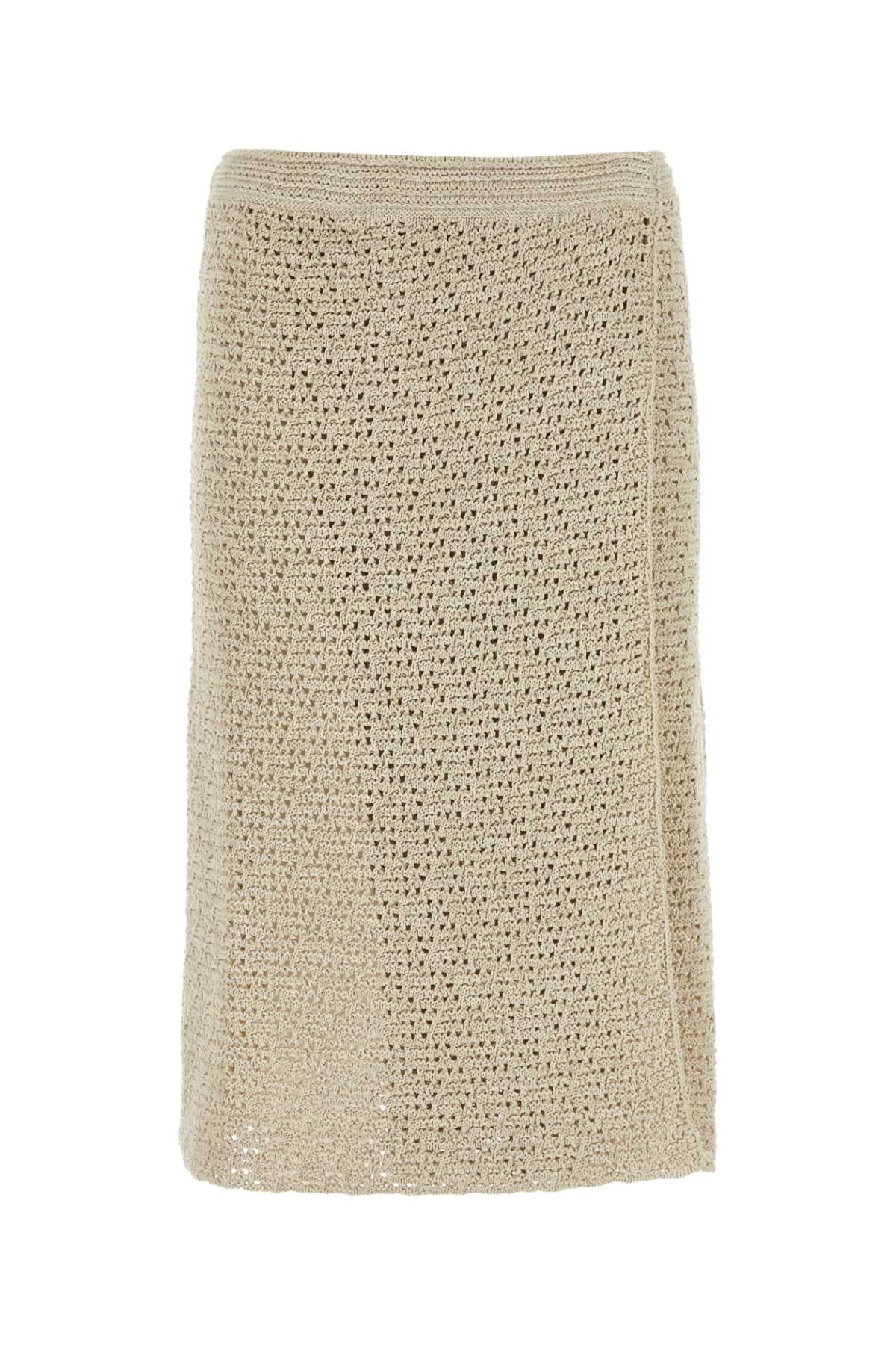 BOTTEGA VENETA Crochet Skirt - Beige Tan Mini for Women