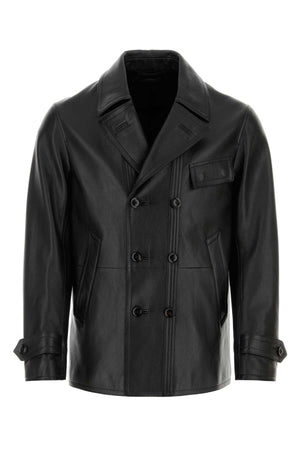 TOM FORD Men's Classic Black Leather Jacket