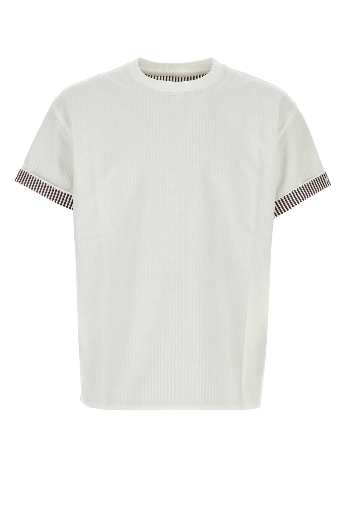 BOTTEGA VENETA Essential White Cotton T-Shirt for Men