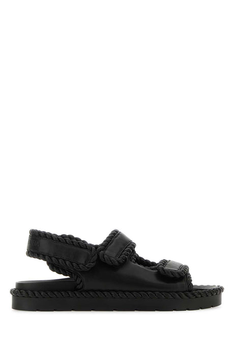 BOTTEGA VENETA Chic Black Nappa Leather Jack Sandals for Women