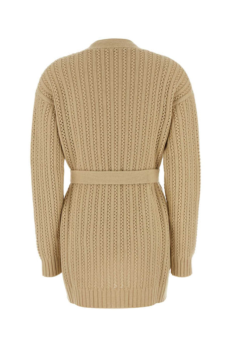 MAX MARA Chic Beige Wool Blend Cardigan