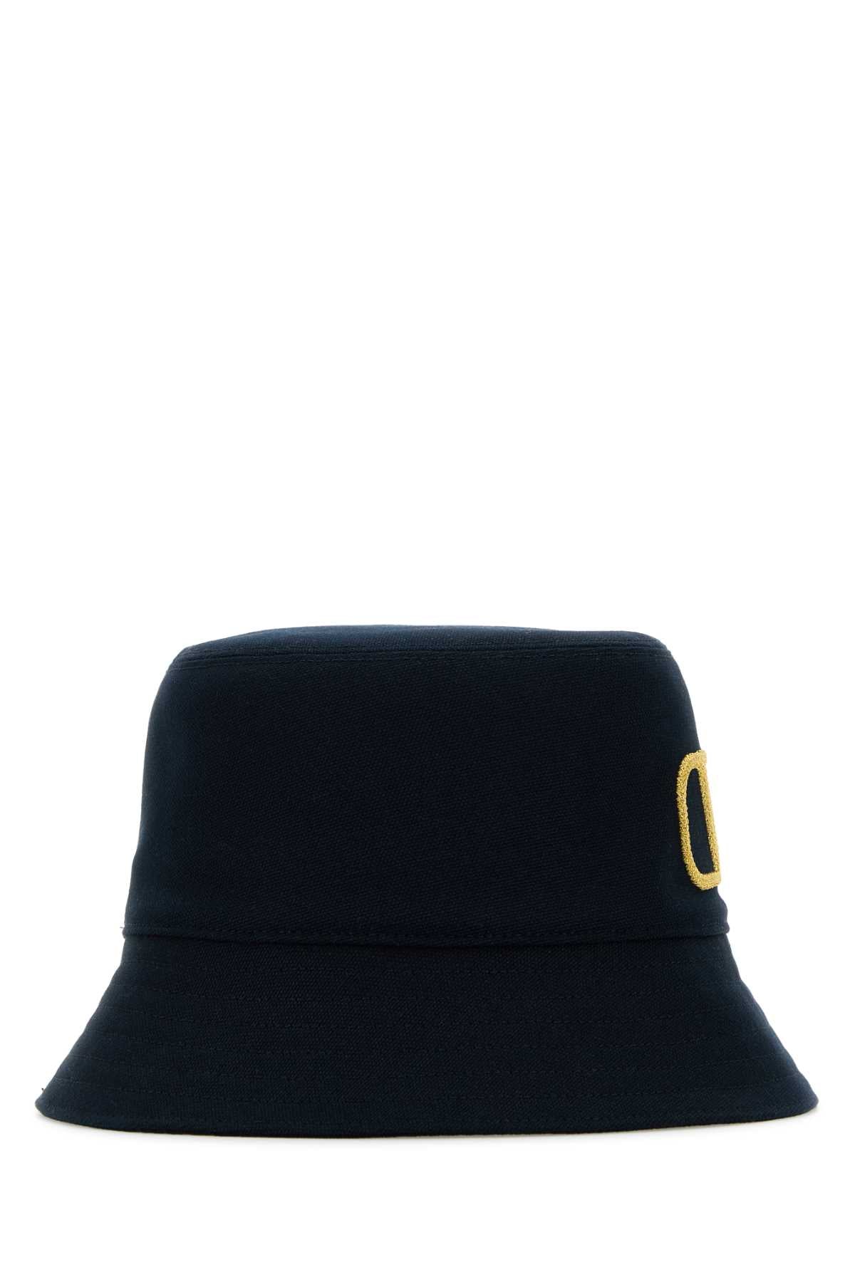 VALENTINO GARAVANI Midnight Blue Cotton Bucket Hat