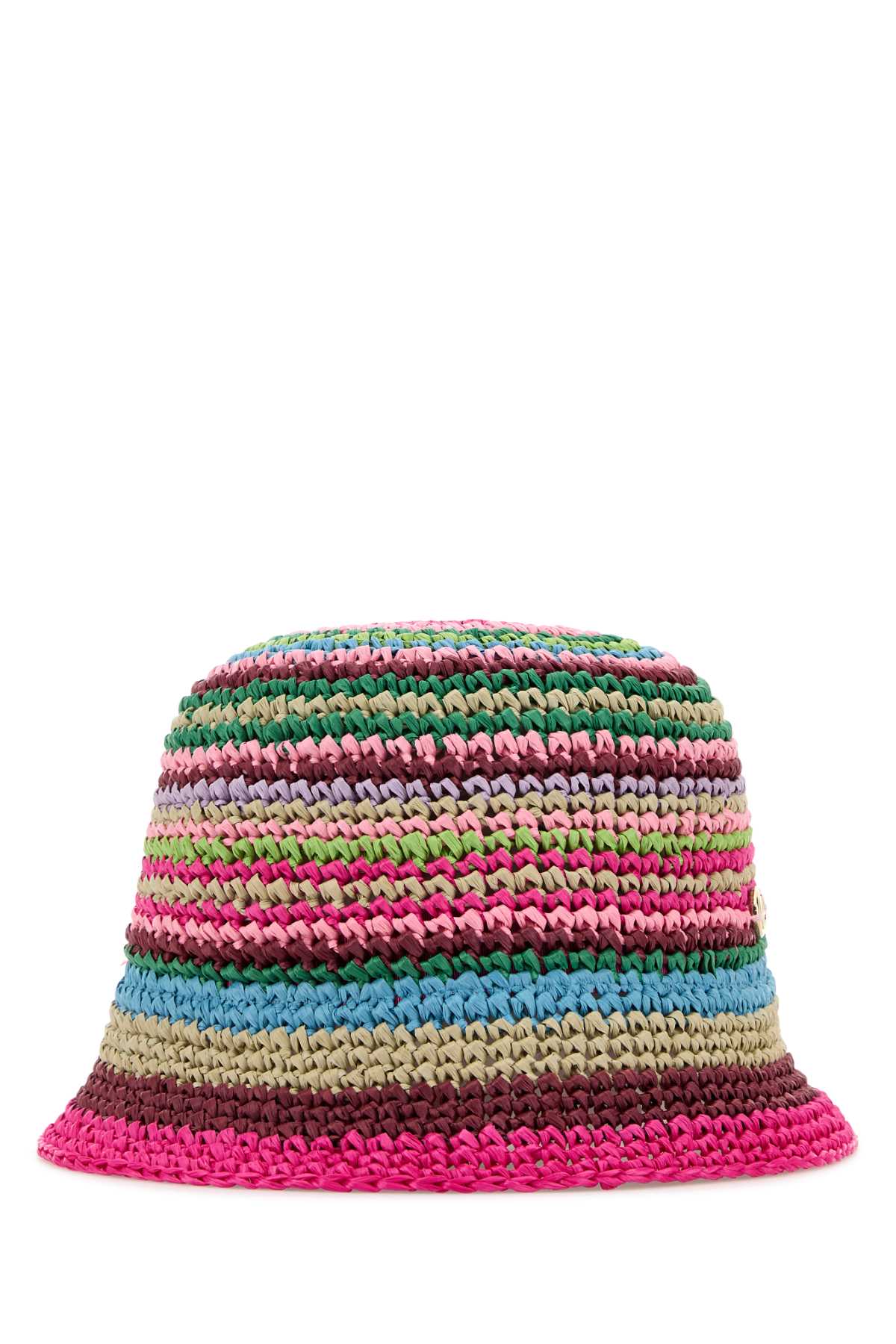 VALENTINO GARAVANI Multicolor Raffia Bucket Hat for Women