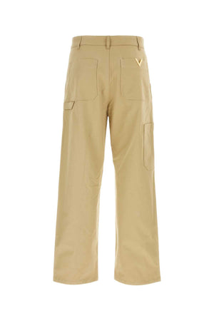 VALENTINO GARAVANI Modern Beige Stretch Cotton Pants for Men