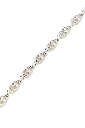 VALENTINO GARAVANI Silver Metal VLogo Bracelet - 20cm Circumference