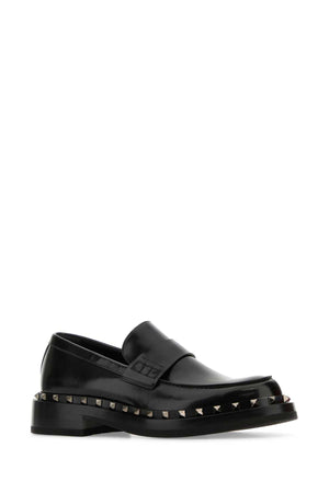 VALENTINO GARAVANI Rockstud Leather Loafers