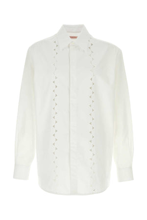 VALENTINO GARAVANI Essential White Poplin Shirt for Men