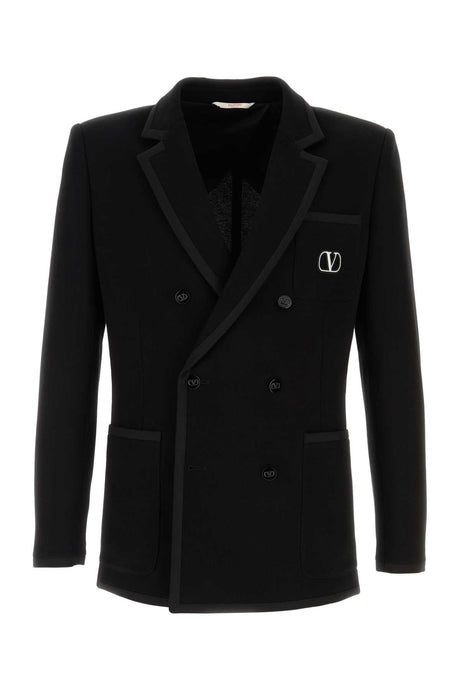 VALENTINO GARAVANI Timeless Black Cotton Blazer for Men