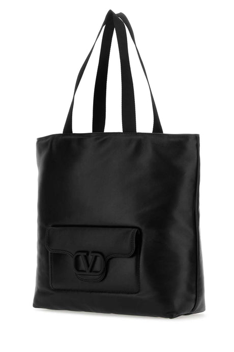 VALENTINO GARAVANI Noir Shopping Handbag - 34 cm x 36 cm x 13 cm