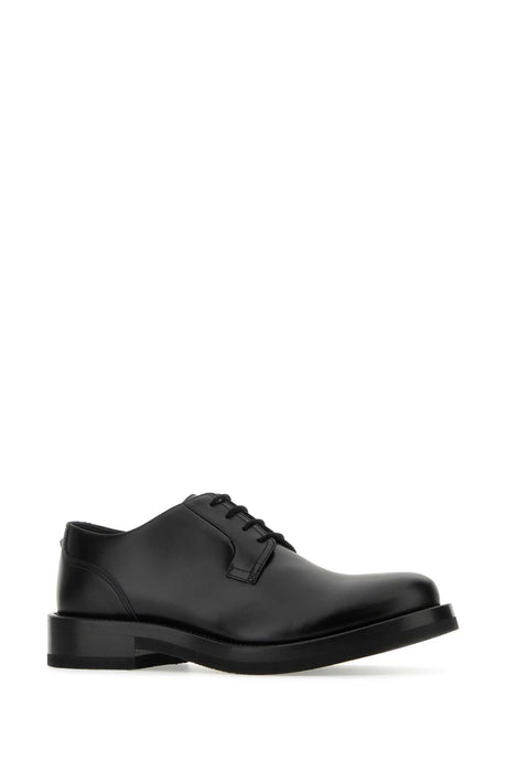 VALENTINO GARAVANI Classic Black Leather Lace-Up Shoes