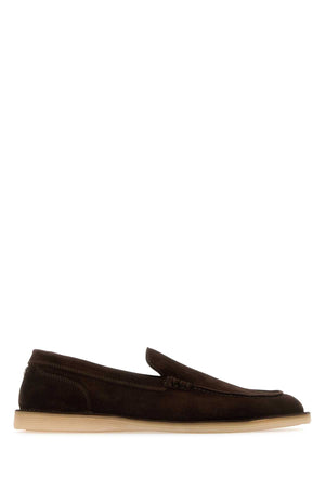 DOLCE & GABBANA Chocolate Suede New Florio Loafers for Men