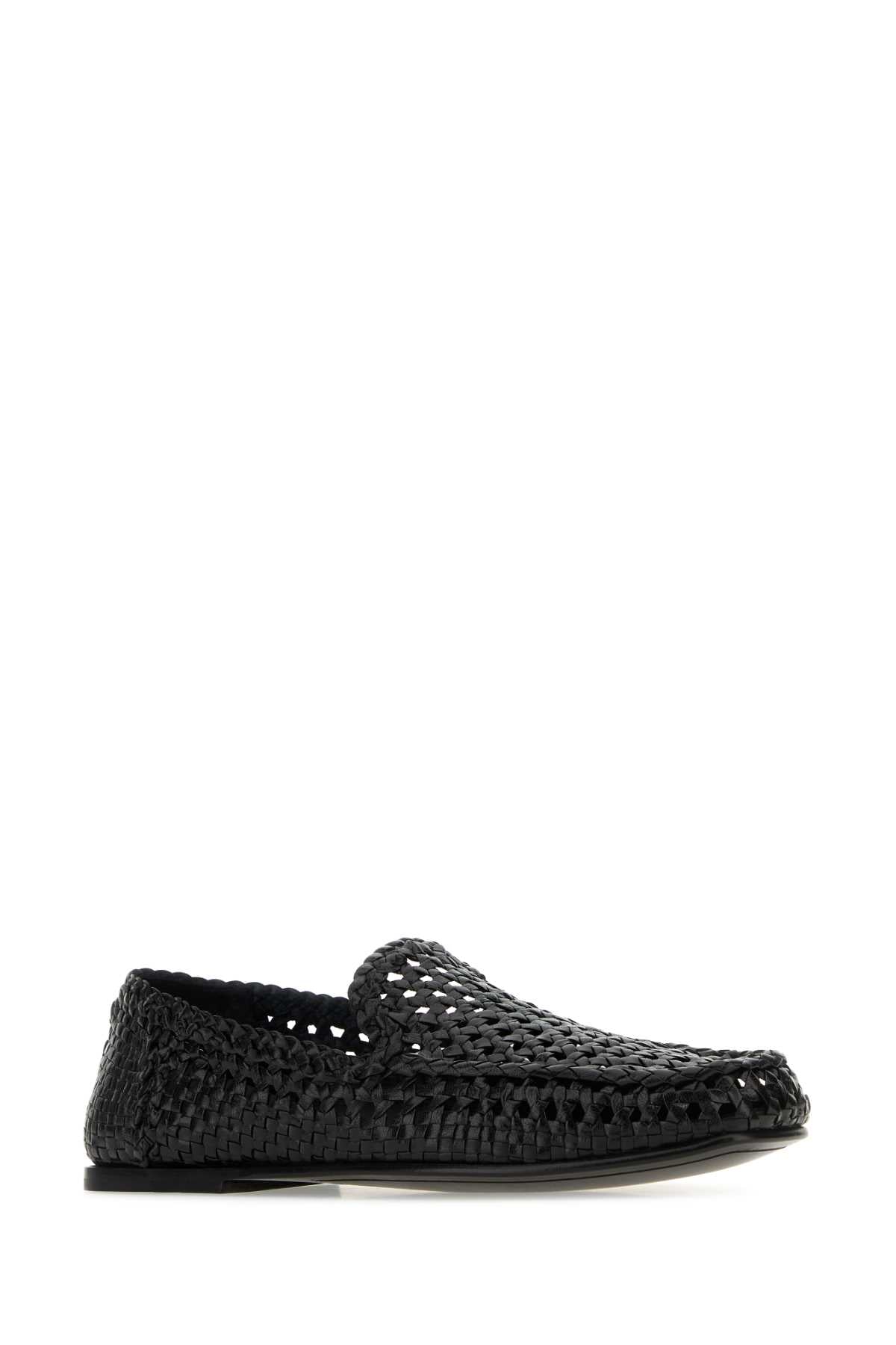 DOLCE & GABBANA Classic Black Leather Loafers for Men