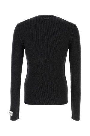 DOLCE & GABBANA Slate Wool Blend Sweater for Men - 24W