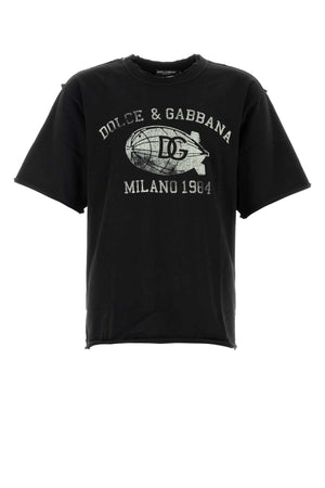 DOLCE & GABBANA Classic Black Cotton T-Shirt for Men - 24W