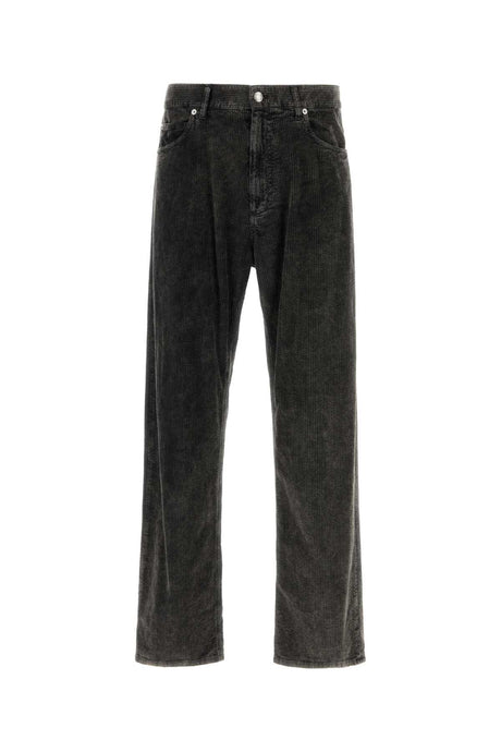 DOLCE & GABBANA Charcoal Stretch Corduroy Pants for Men - Perfect Fit