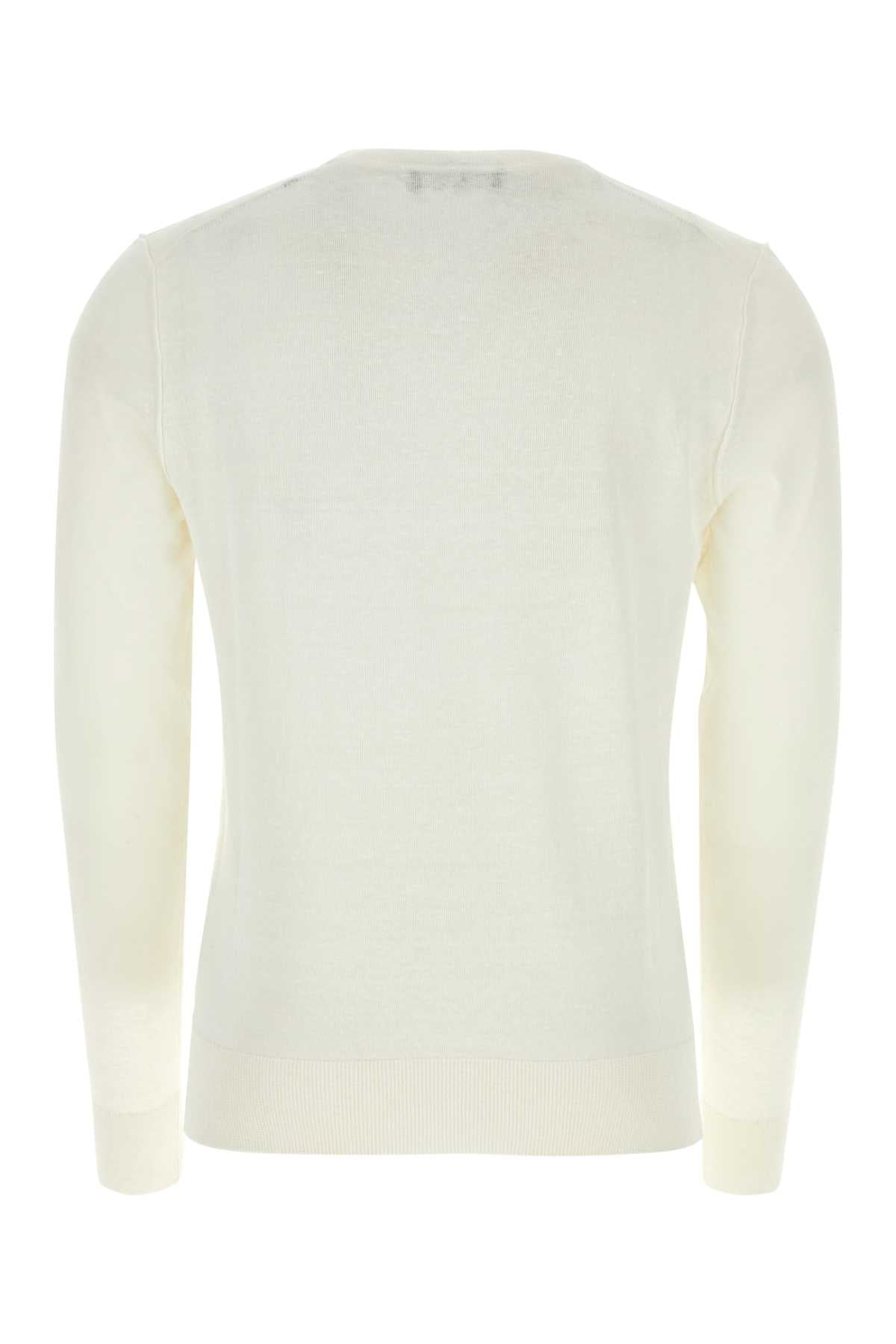 DOLCE & GABBANA Ivory Linen Blend Sweater for Men