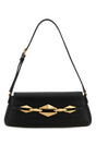 JIMMY CHOO Mini Black Leather Diamond Shoulder Handbag