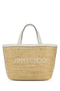 JIMMY CHOO Chic Beige Raffia Mini Handbag