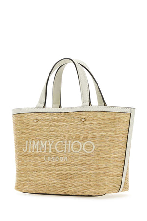 JIMMY CHOO Chic Beige Raffia Mini Handbag