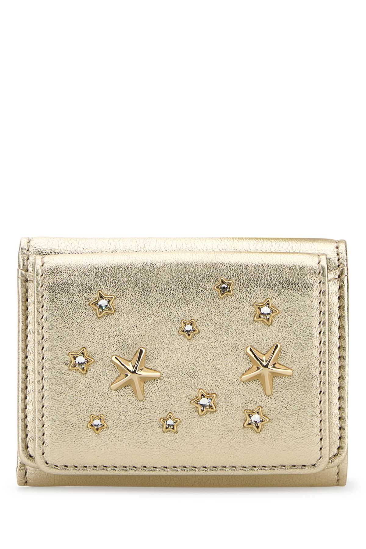 JIMMY CHOO Mini Gold Nappa Leather Wallet