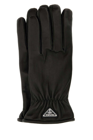 PRADA Luxurious Black Nappa Leather Gloves for Men