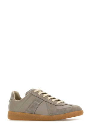 MAISON MARGIELA Dove Grey Leather Replica Sneakers for Men