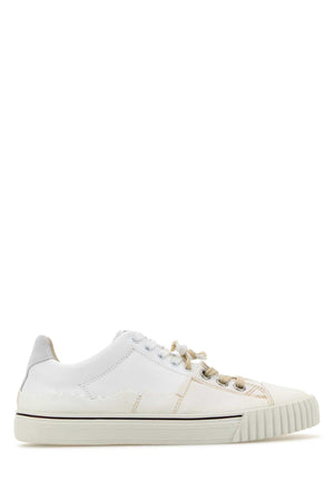 MAISON MARGIELA New Evolution Women's White Leather and Canvas Sneakers