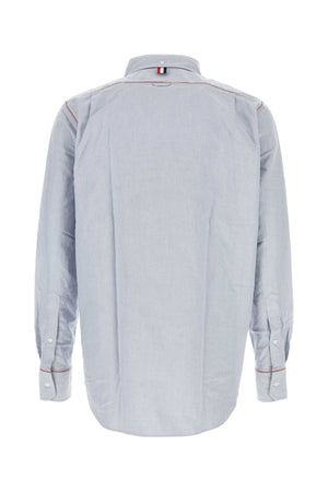 THOM BROWNE Light Blue Oxford Shirt for Men