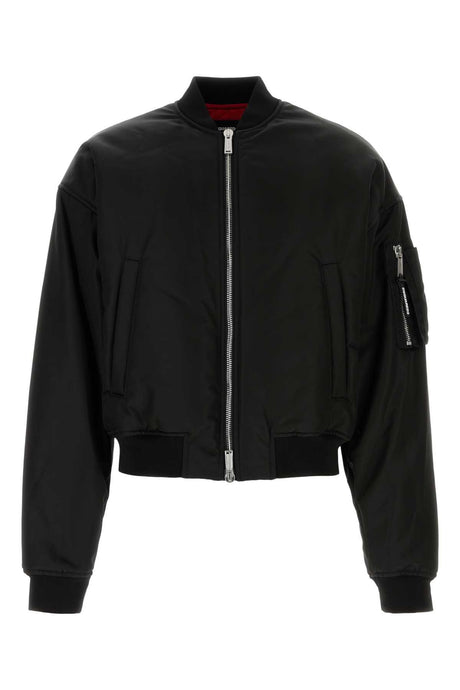 DSQUARED Classic Black Nylon Bomber Jacket