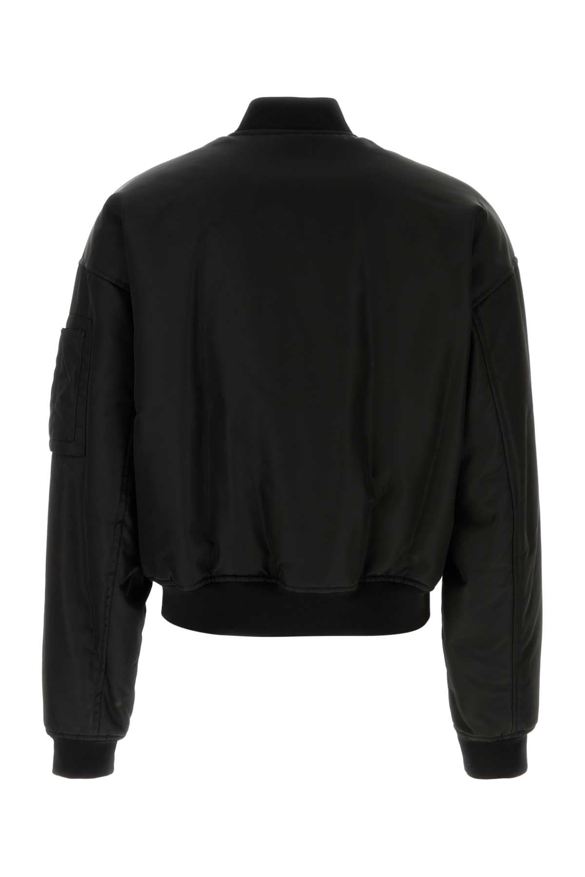 DSQUARED Classic Black Nylon Bomber Jacket