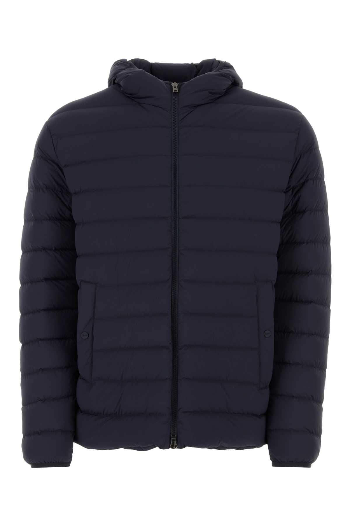 HERNO Men's Navy Stretch Nylon Down Jacket